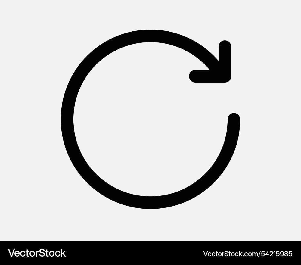 Circular arrow repeat again refresh loop path icon Circular arrow repeat again refresh loop path icon vector image