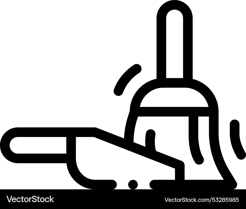 Dustpan icon thin linear style design isolated Vector Image