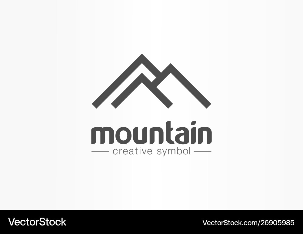 Mountain tourism travel creative symbol concept Mountain tourism travel creative symbol concept vector image