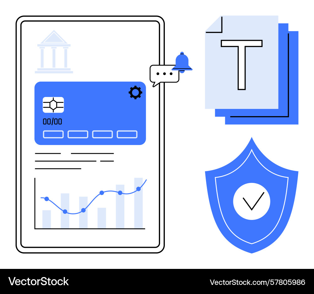 Digital banking security with data analytics Digital banking security with data analytics Vector Image