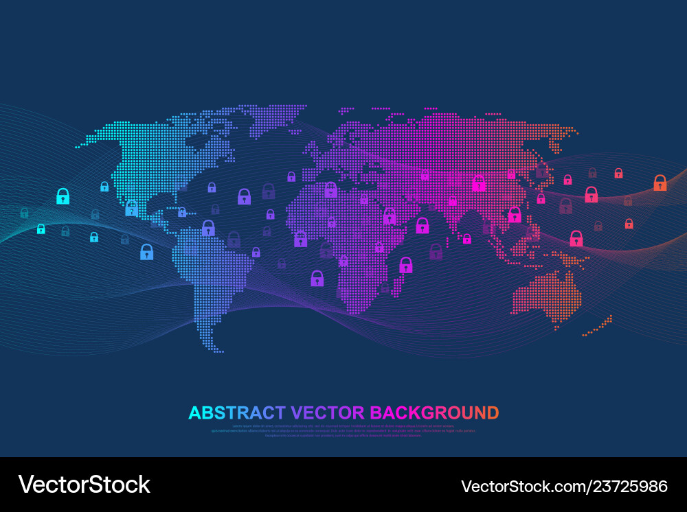 Futuristic abstract background blockchain Vector Image