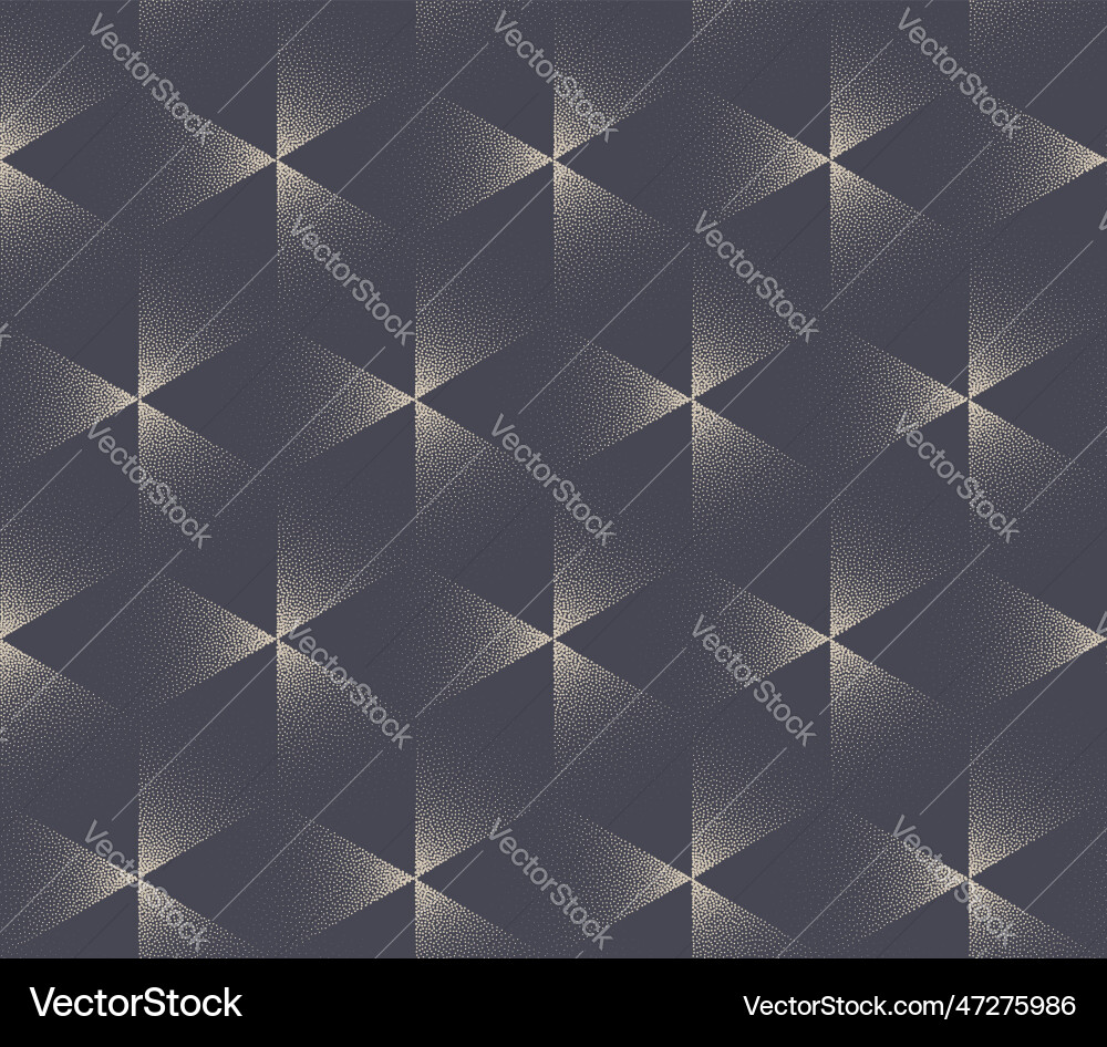 Geometric Dot Cube Pattern Vector Image