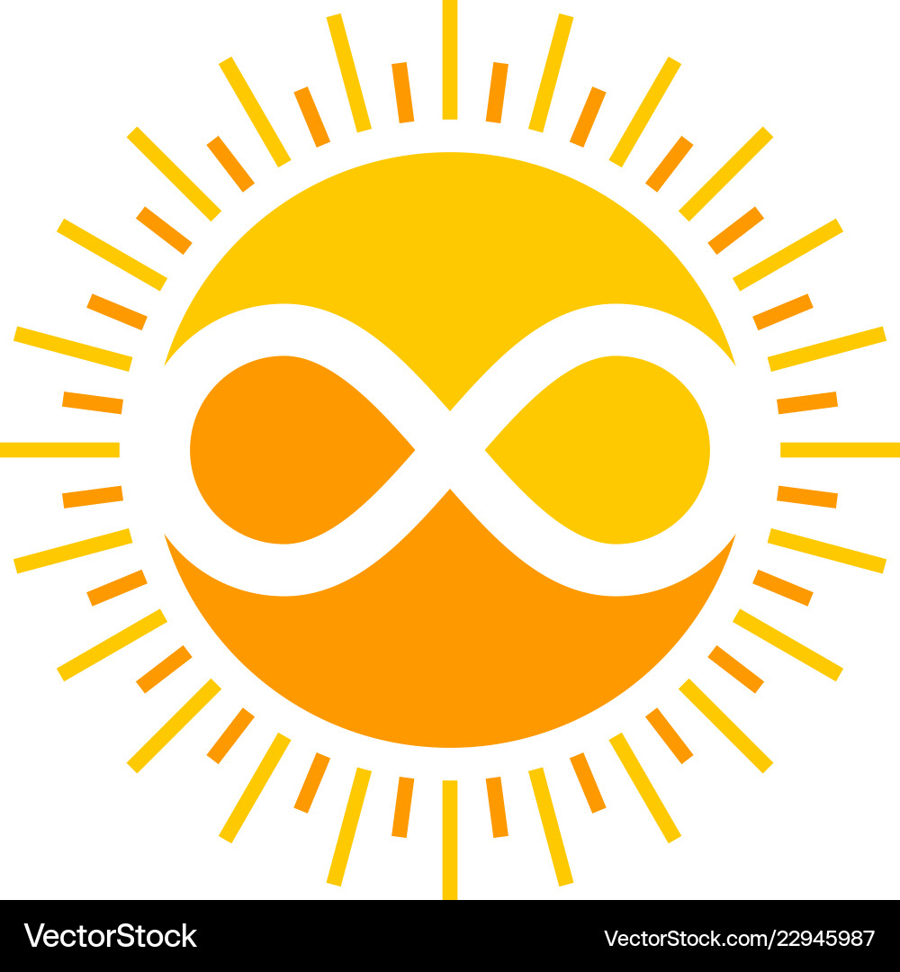 Infinity sun logo icon design Infinity sun logo icon design vektorbild