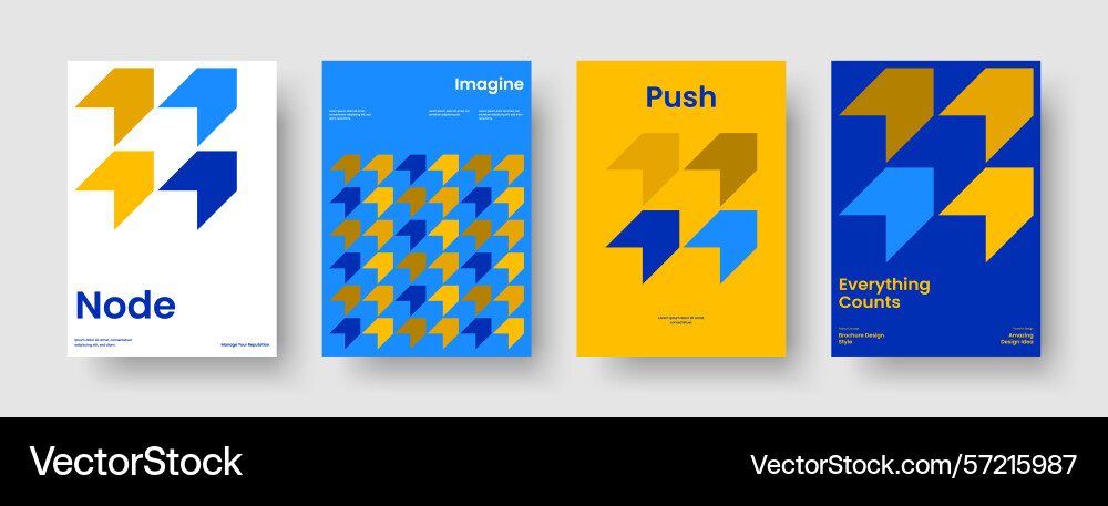 Modern report design geometric background layout Vector Image