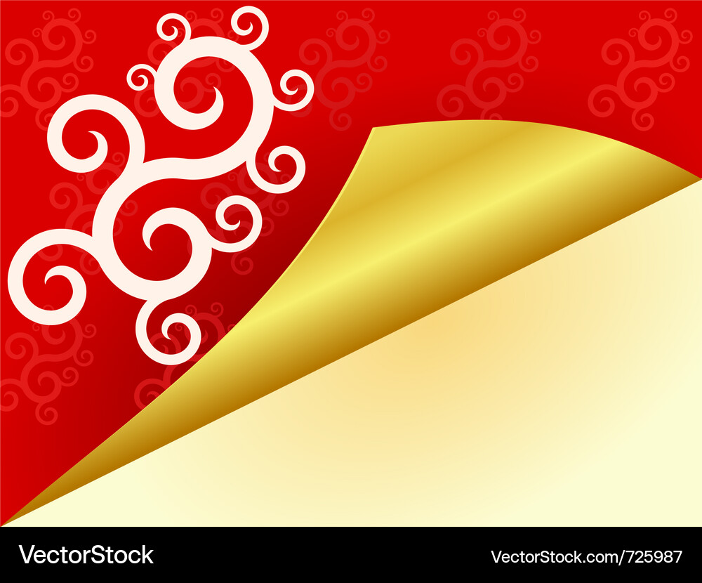 Red background with swirls Vector Image
