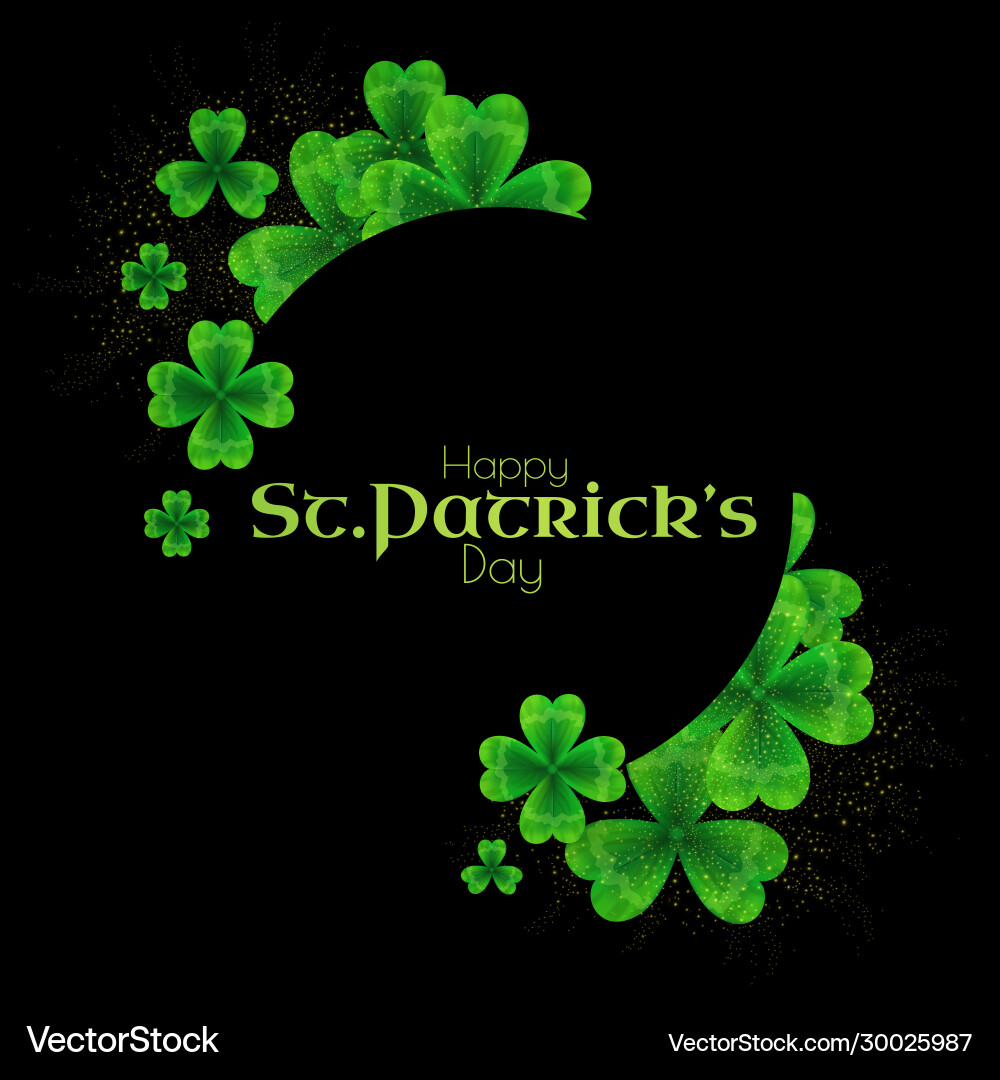 St patricks Tag Hintergrund mit Shamrock Kreis St patricks Tag Hintergrund mit Shamrock Kreis vektorbild