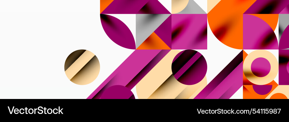 Trendy triangles lines round elements and circles Vector Image