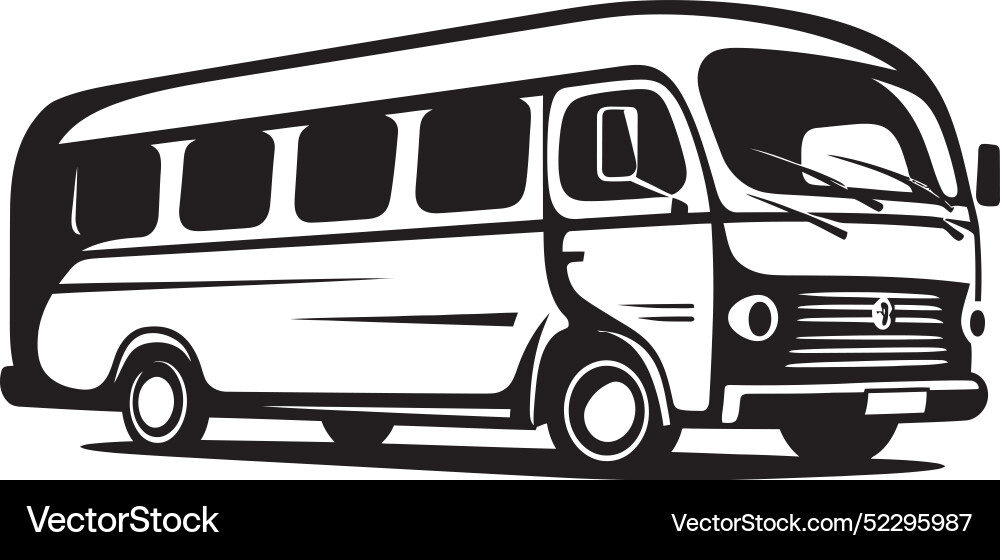 Urban vignettes detailed bus graphics depicting Vector Image