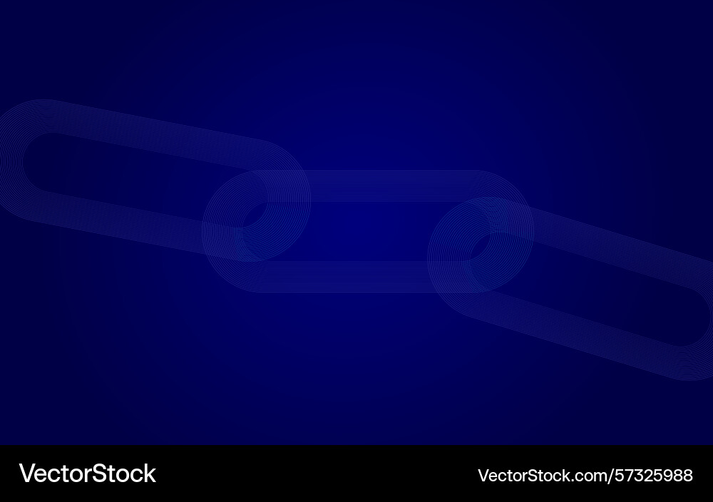Abstract chain link in blue gradient background Abstract chain link in blue gradient background Vector Image