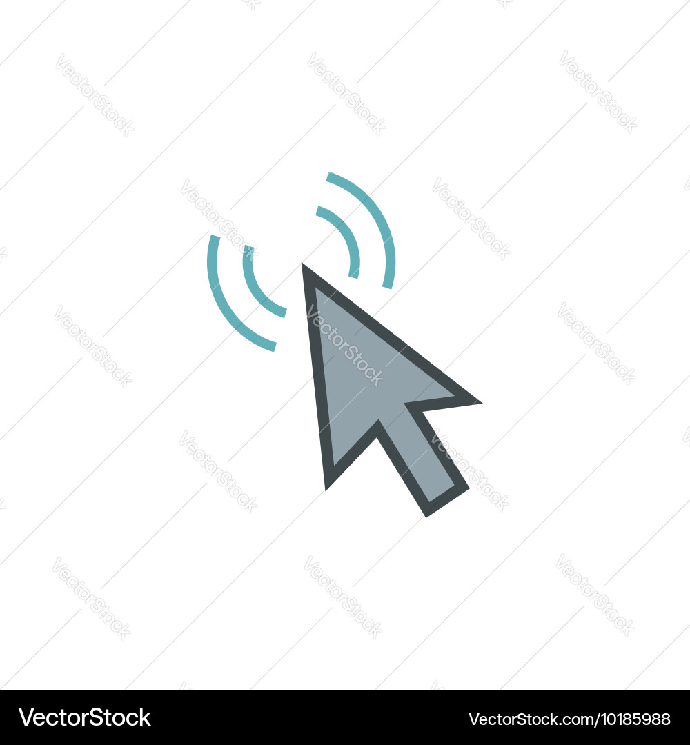 Cursor of mouse clicks icon flat style vector image