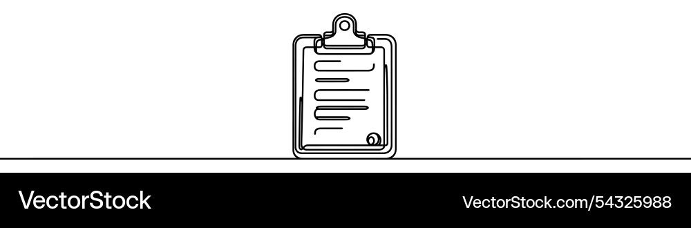 One continuous line of a checklist One continuous line of a checklist vector image