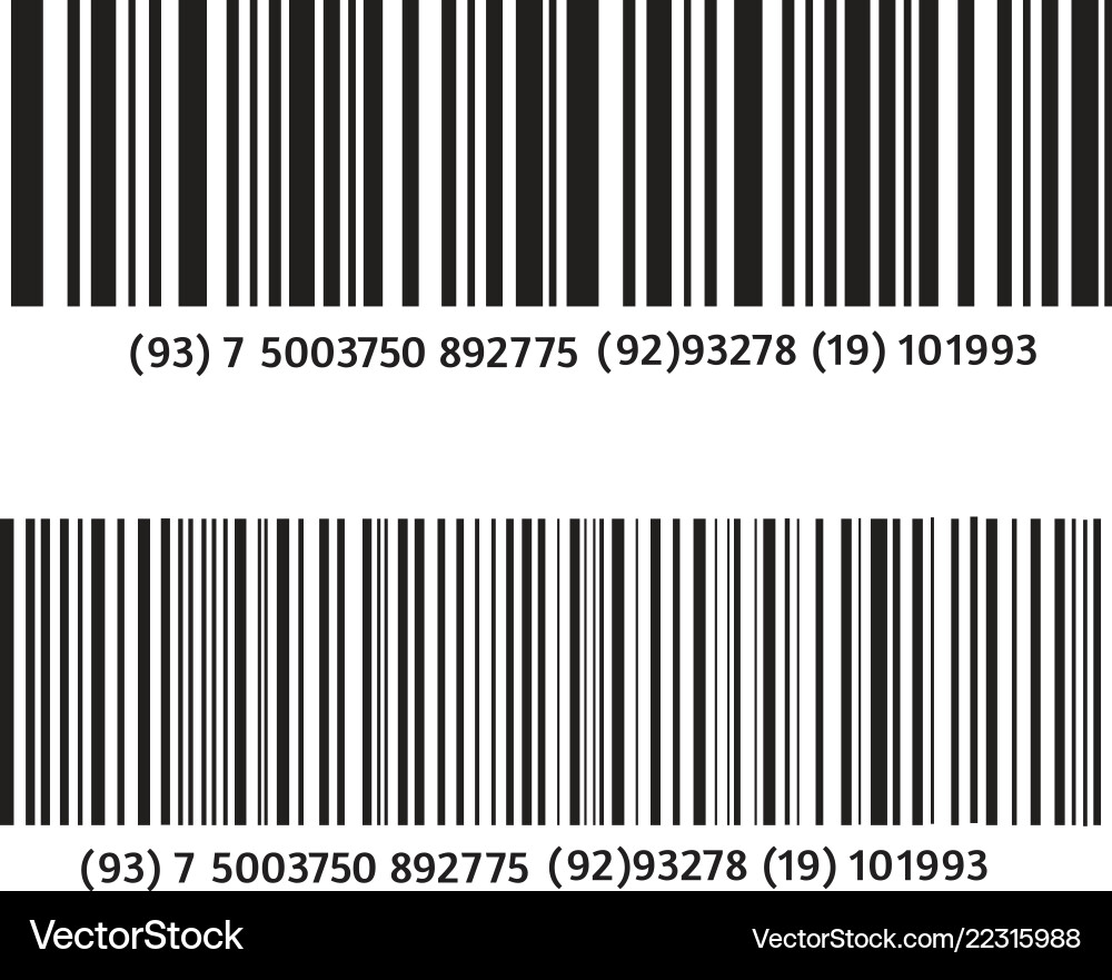 Realistic bar code vector image