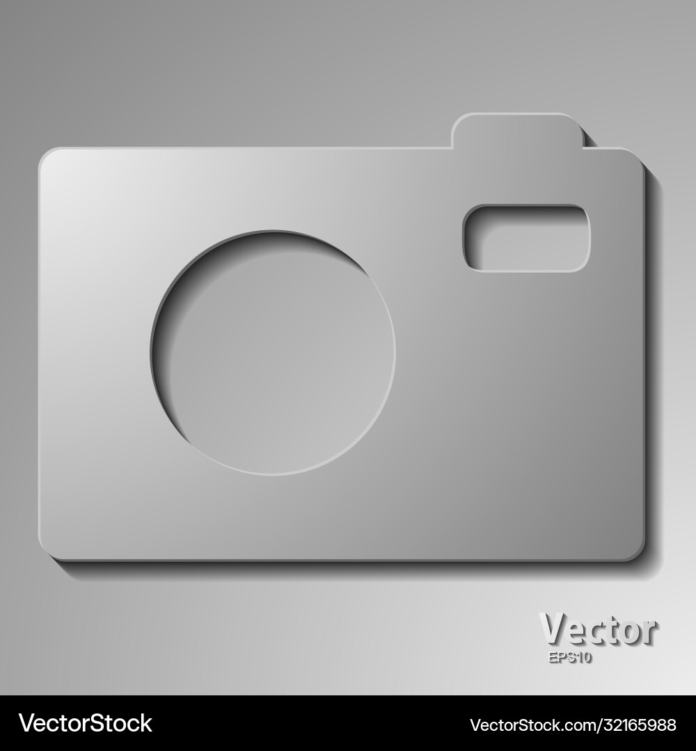 Slr camera on a white background Royalty Free Vector Image