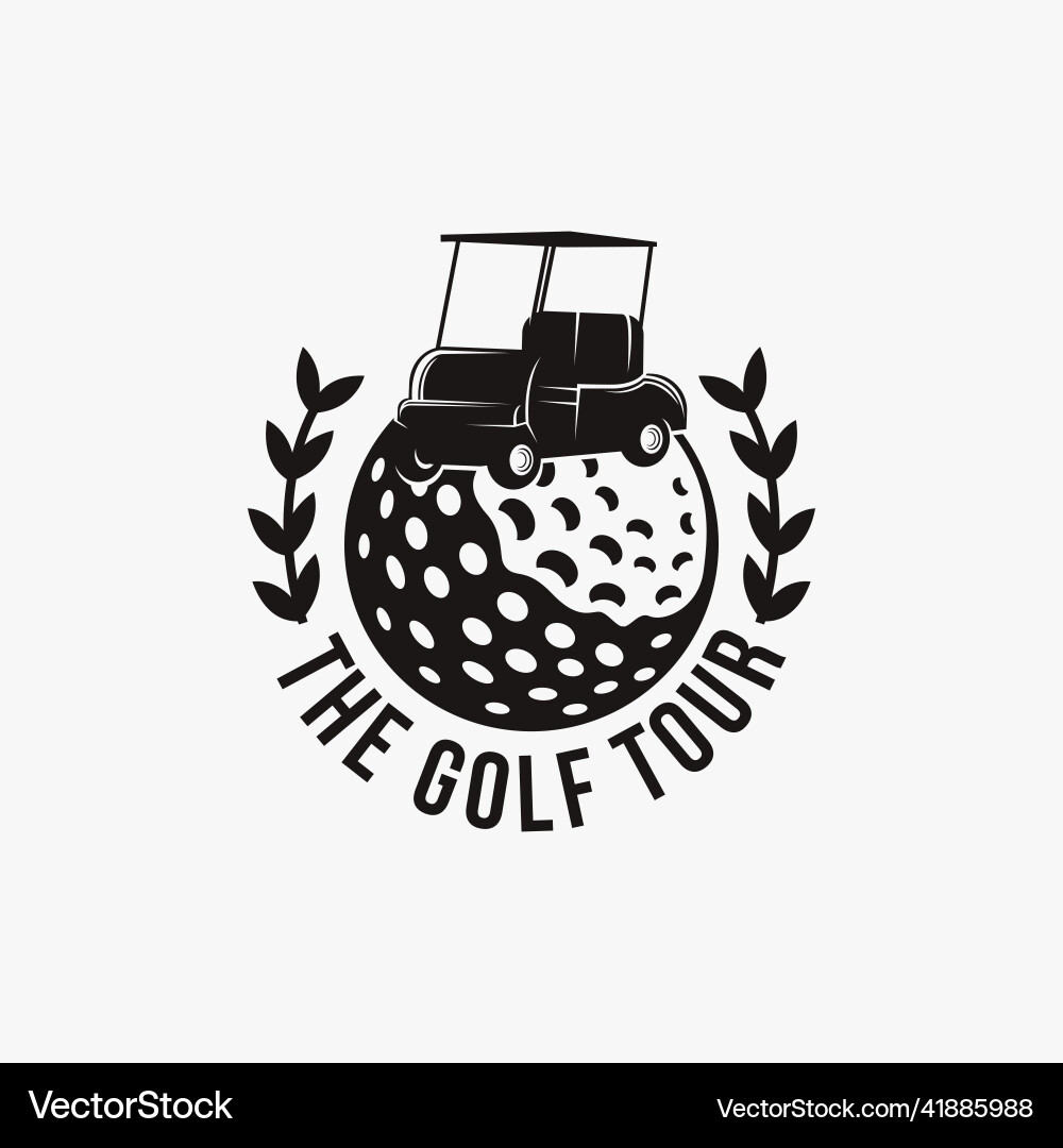 Vintage badge emblem golf tour tournament Vintage badge emblem golf tour tournament Vector Image