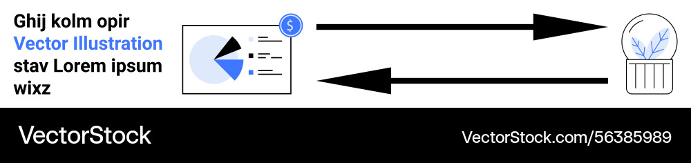 Data analysis transfer represented with chart Data analysis transfer represented with chart vector image