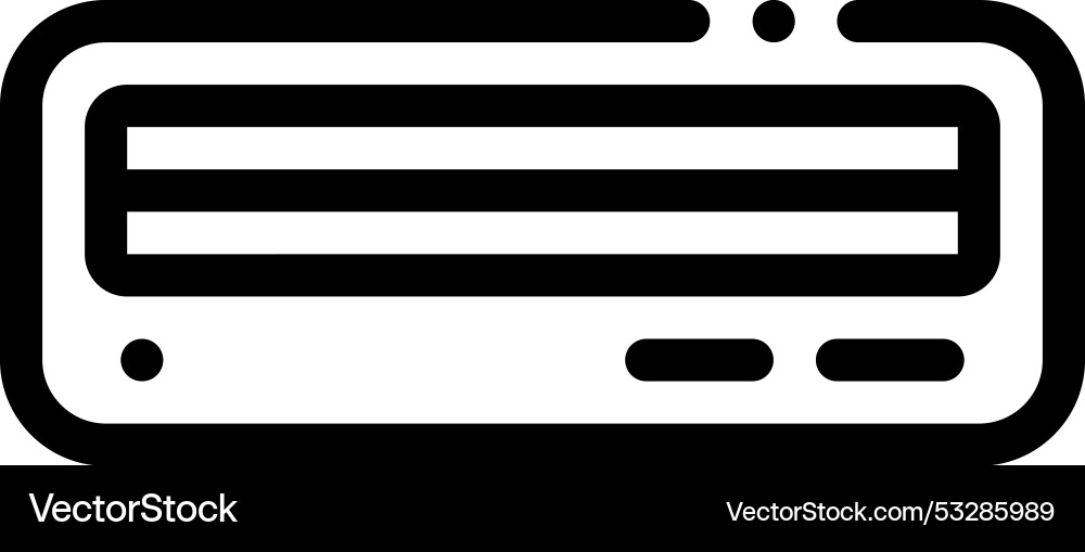 Dvd player icon thin linear style design isolated Dvd player icon thin linear style design isolated vector image
