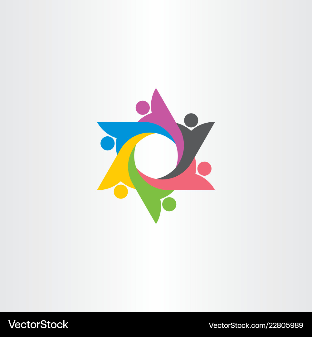 Logo people group team symbol element Logo people group team symbol element vector image