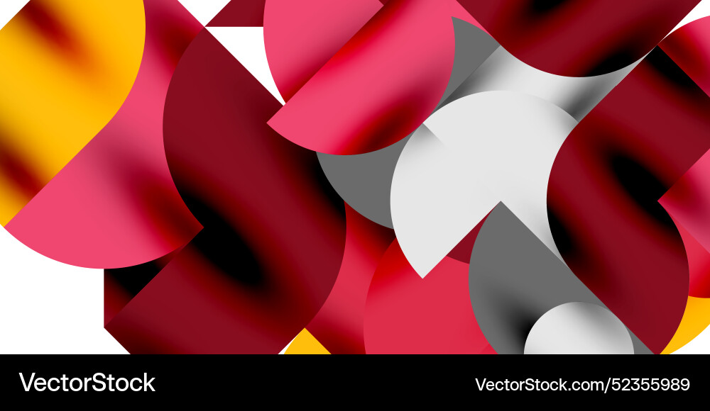 Shadow effect shiny circles and round triangles Shadow effect shiny circles and round triangles vector image