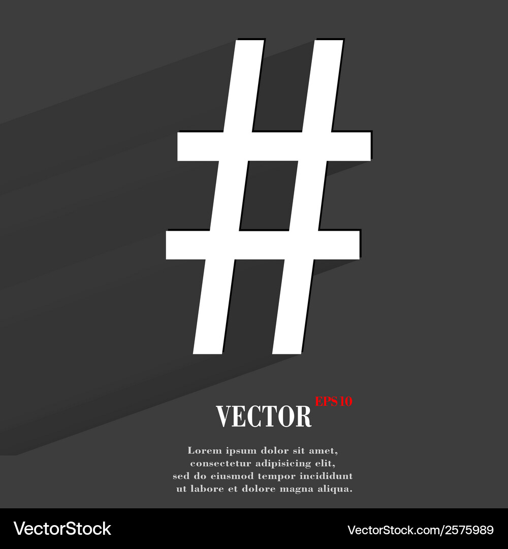 Sharp flat modern web button with long shadow Vector Image