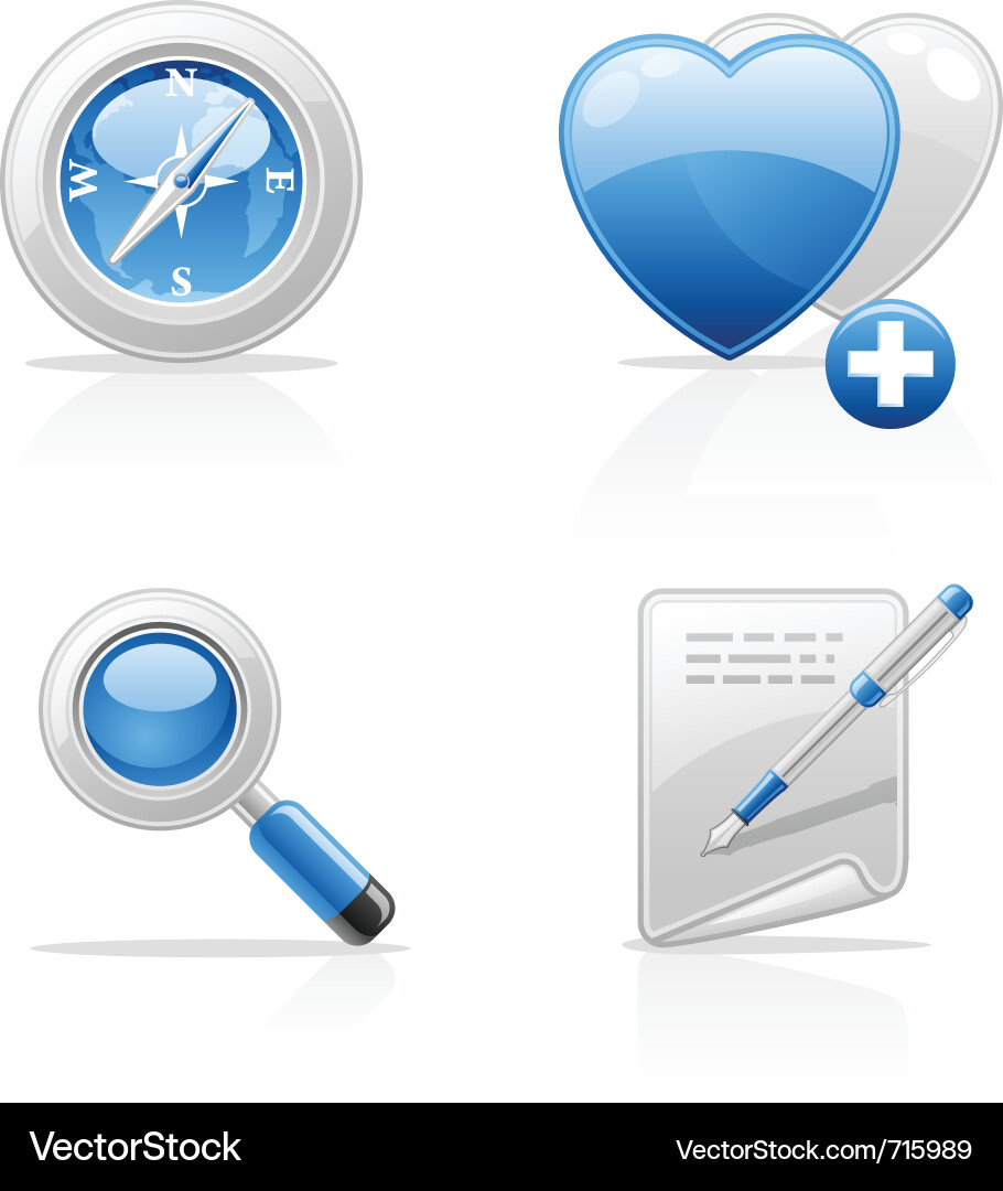 Site navigation icons Vector Image