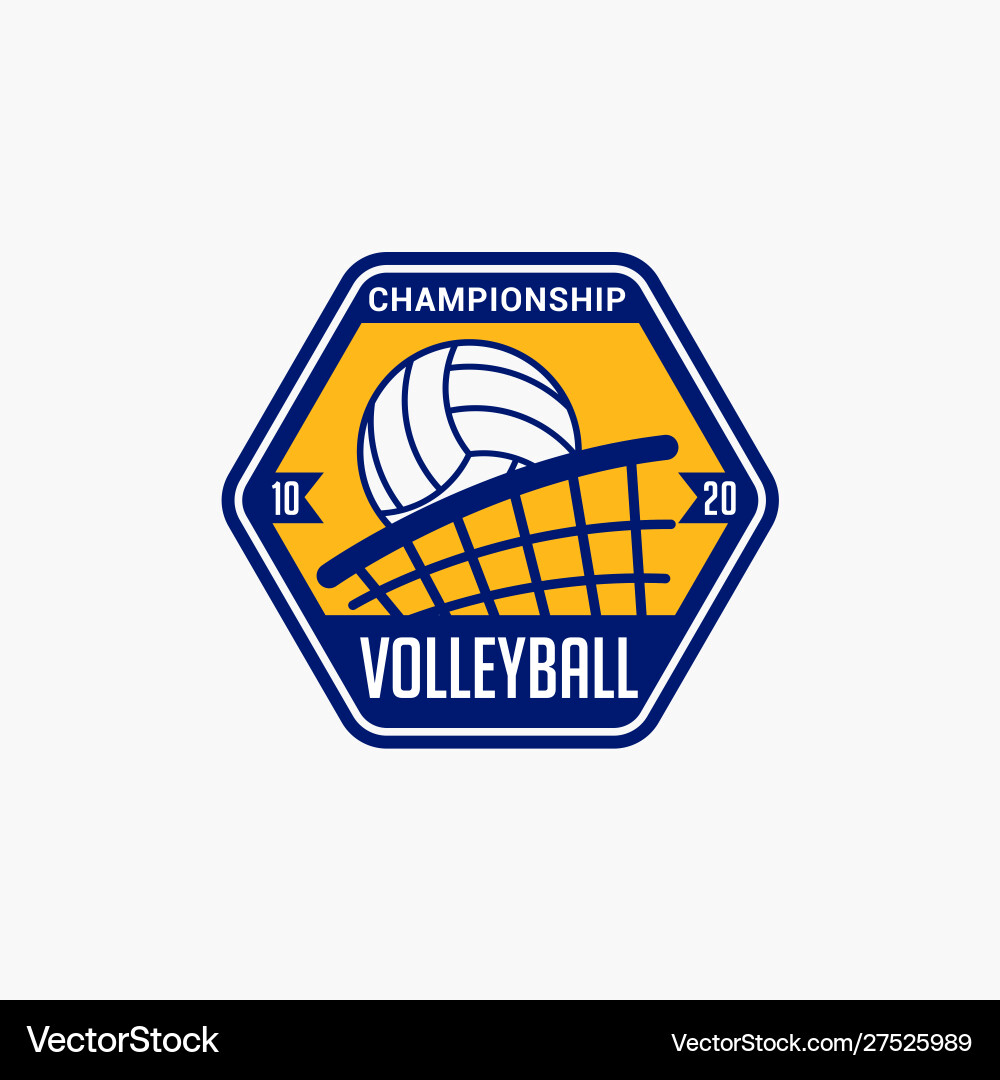 Volleyball Club Badge Vector Image