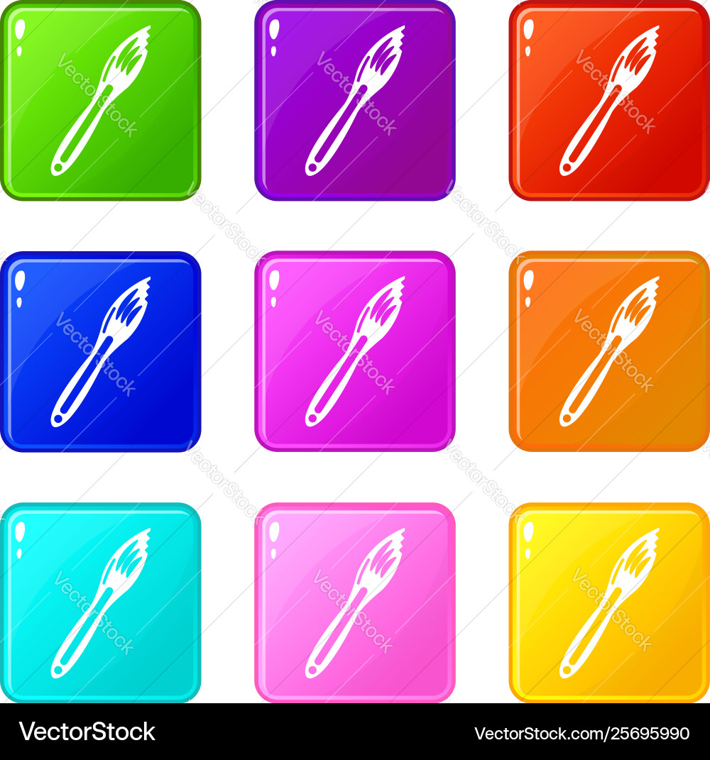 Dagger icons set 9 color collection Dagger icons set 9 color collection vector image