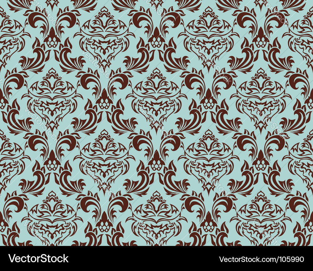 Damask pattern vector image