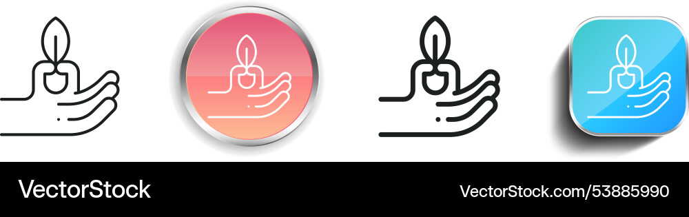 Equanimity icon thin linear regular and button Equanimity icon thin linear regular and button Vector Image