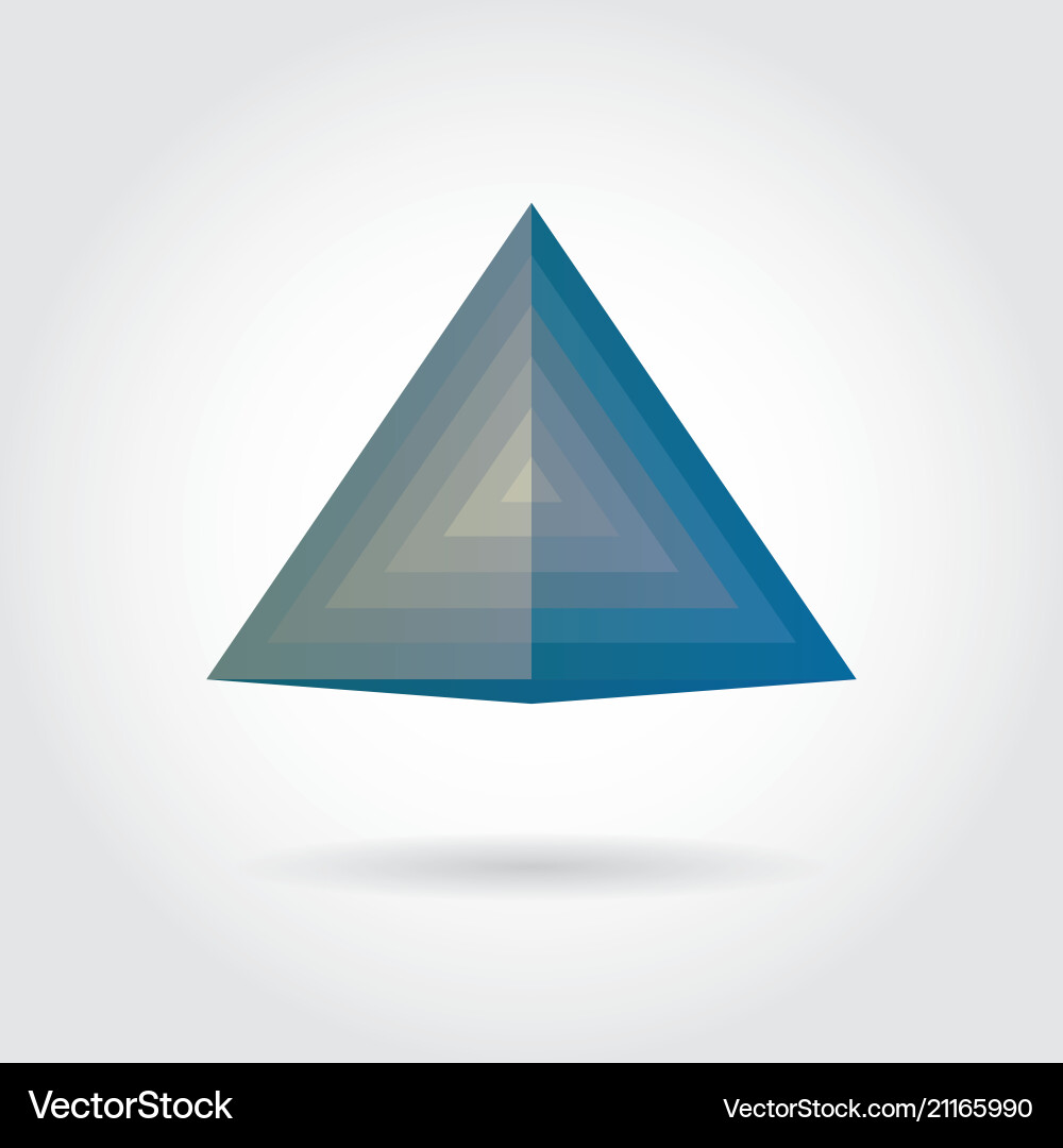 Gradient Color Triangle Icon vector image