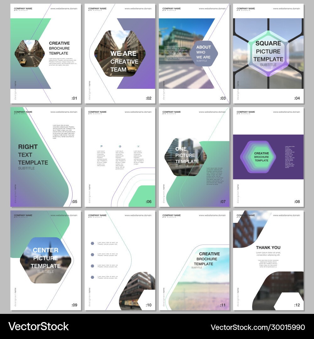 Kreative Prospektvorlagen mit hexagonalem Design Kreative Prospektvorlagen mit hexagonalem Design vektorbild