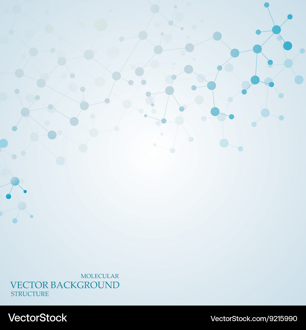 Molecule and communication with connected dots Vector Image