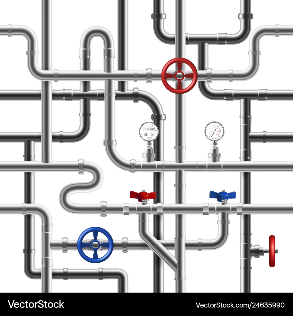 Pipeline seamless pattern Pipeline seamless pattern vector image