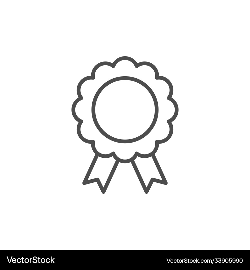 Quality badge line outline icon Quality badge line outline icon vector image