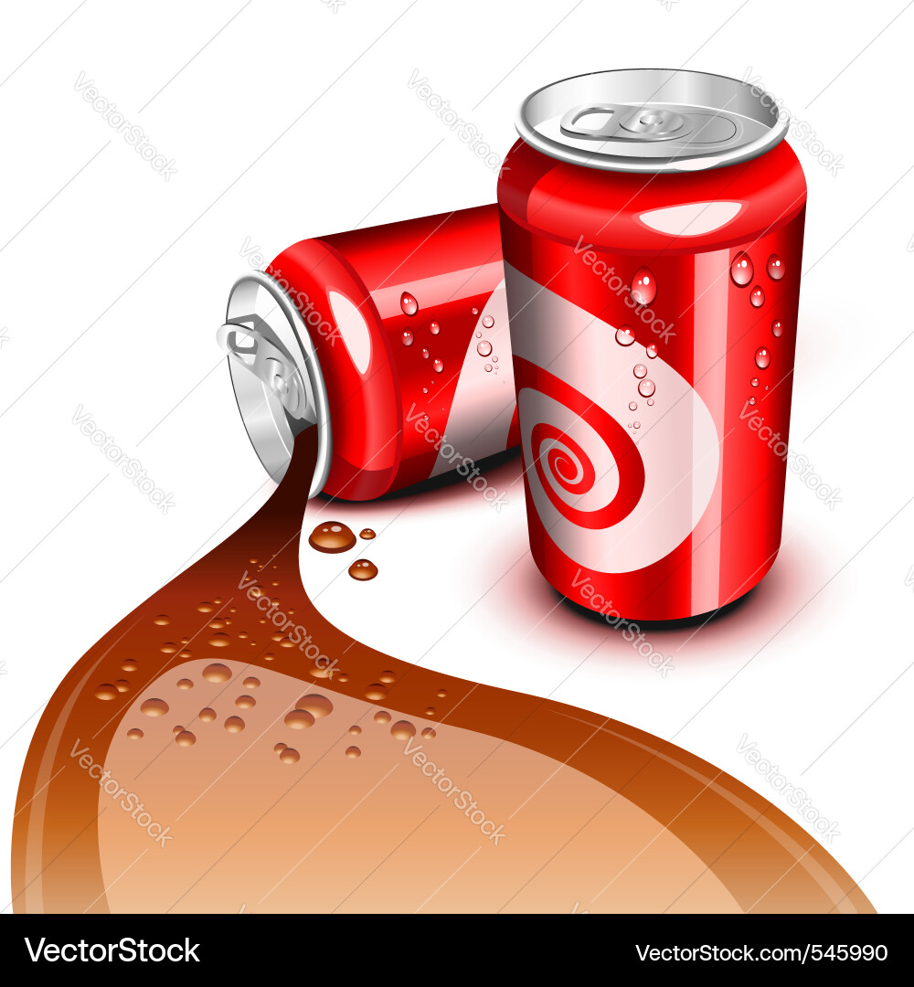 Refreshing Cola Can vector image