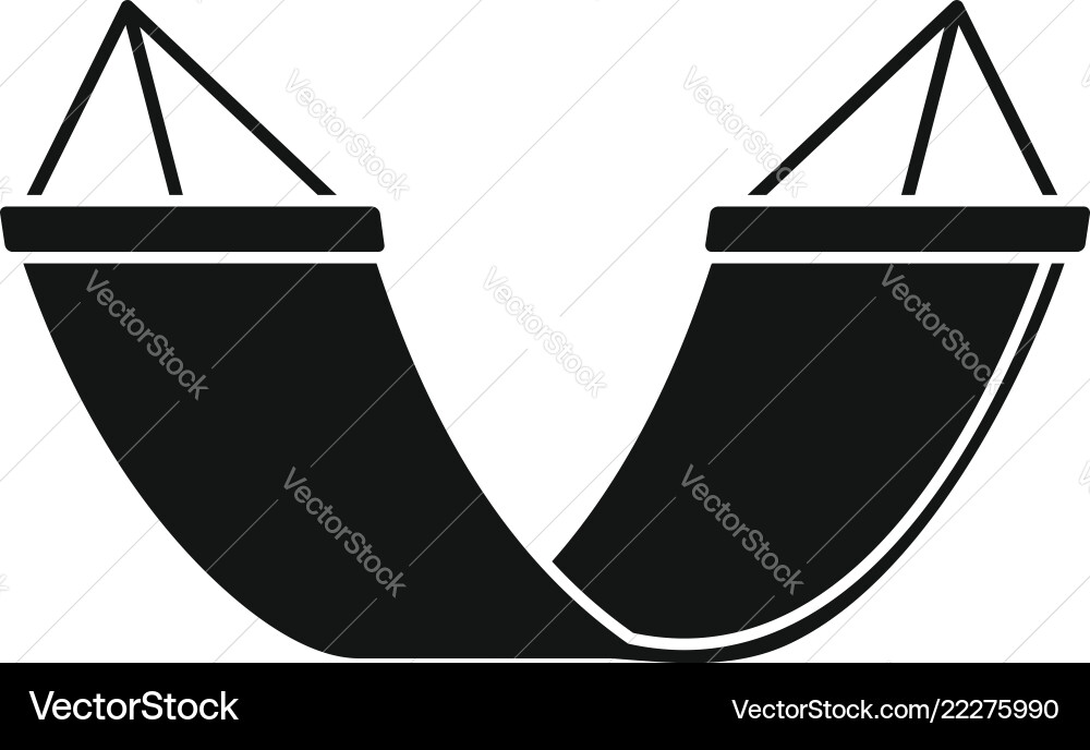 Rest hammock icon simple style Rest hammock icon simple style vector image