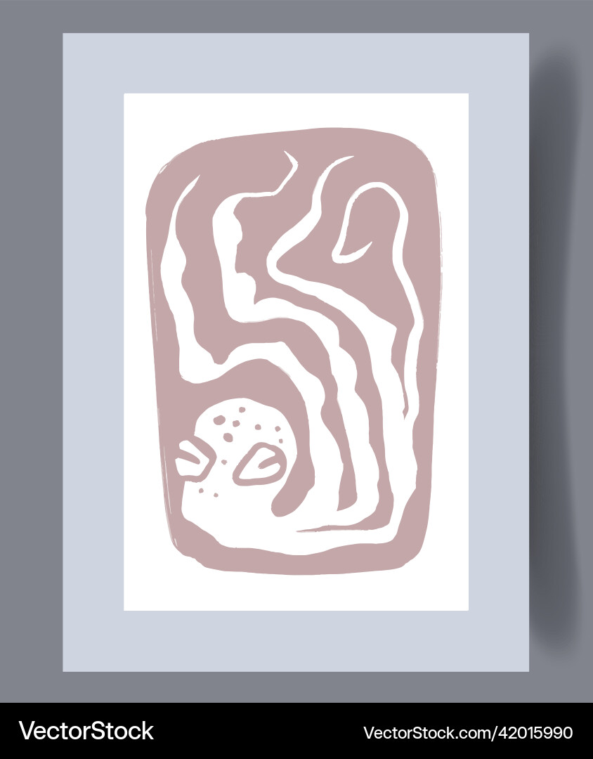 Scandinavian Abstract Print Set Vector Image