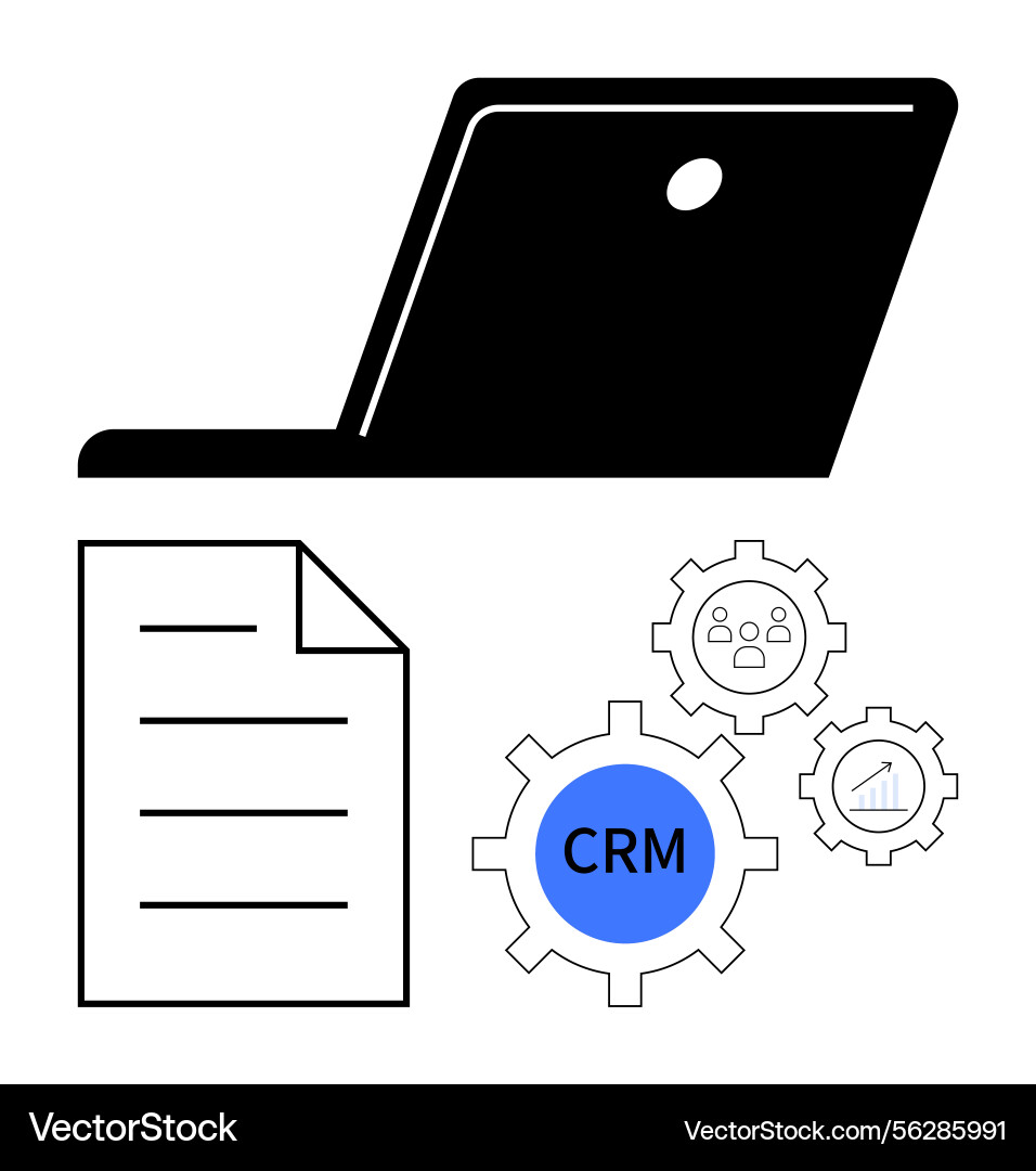Digitales Workflow-Management mit Crimintegration vektorbild