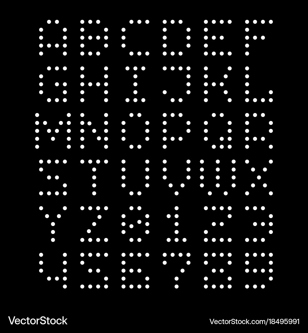 Dot font. Dot font