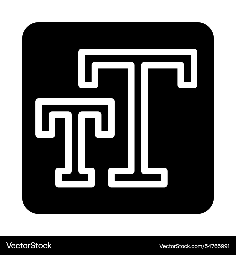 Font type icon concept of typography text vector image