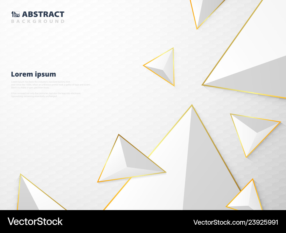 Golden Triangle Polygon Pattern Vector Image