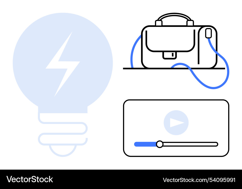 Professional workflow enhancement with briefcase Professional workflow enhancement with briefcase vector image