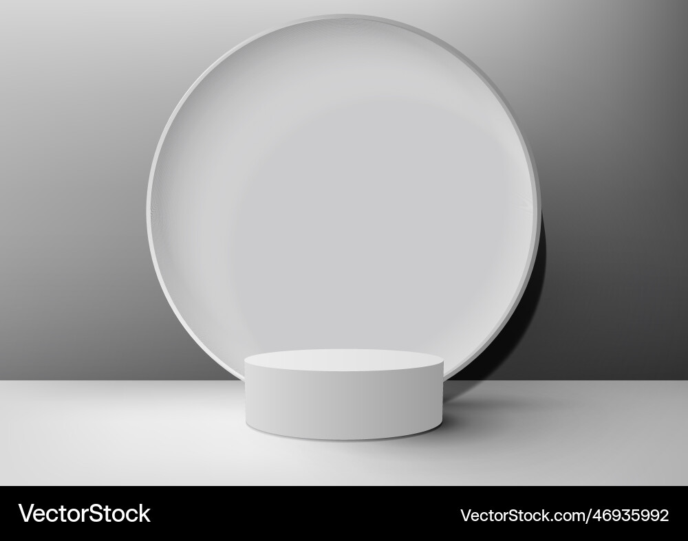 3d realistic modern minimal style empty white 3d realistic modern minimal style empty white vector image