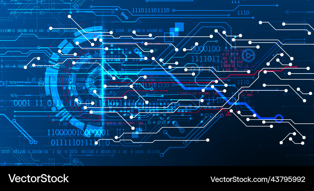 Abstract background on technological vector image