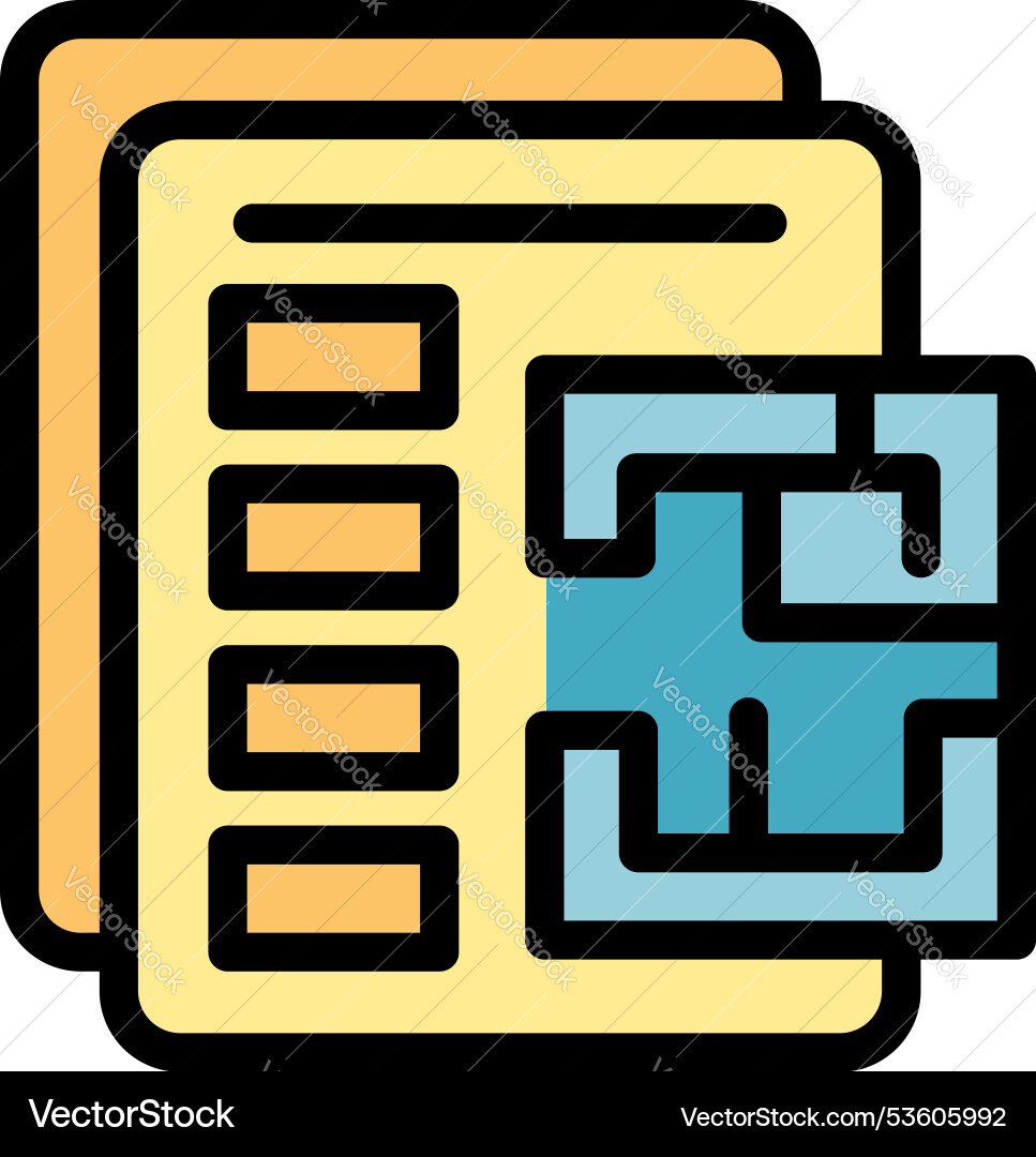 Architectural project with floor plan and empty Vector Image