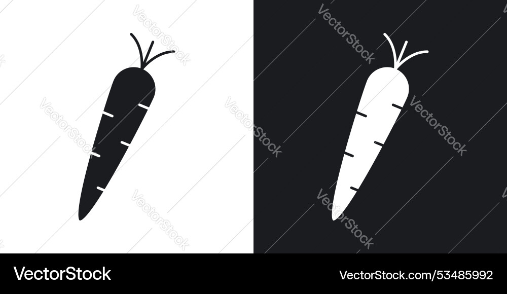 Carrotline in thin line black color flat simple Vector Image