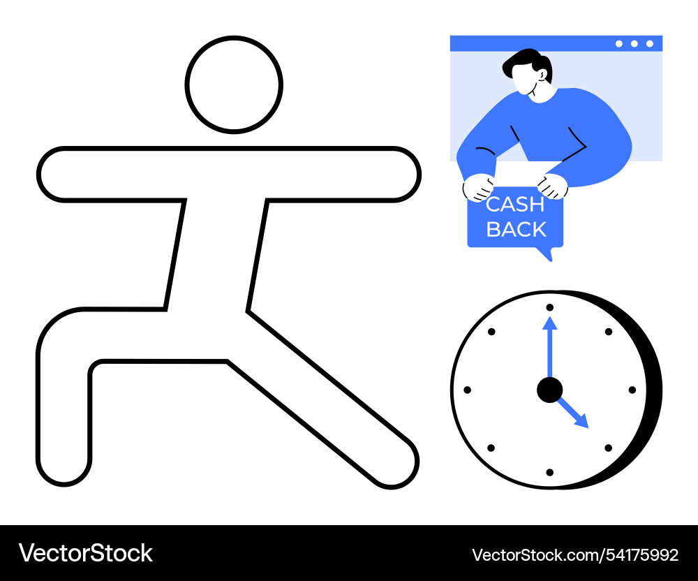 Conceptual representation of time management Vector Image