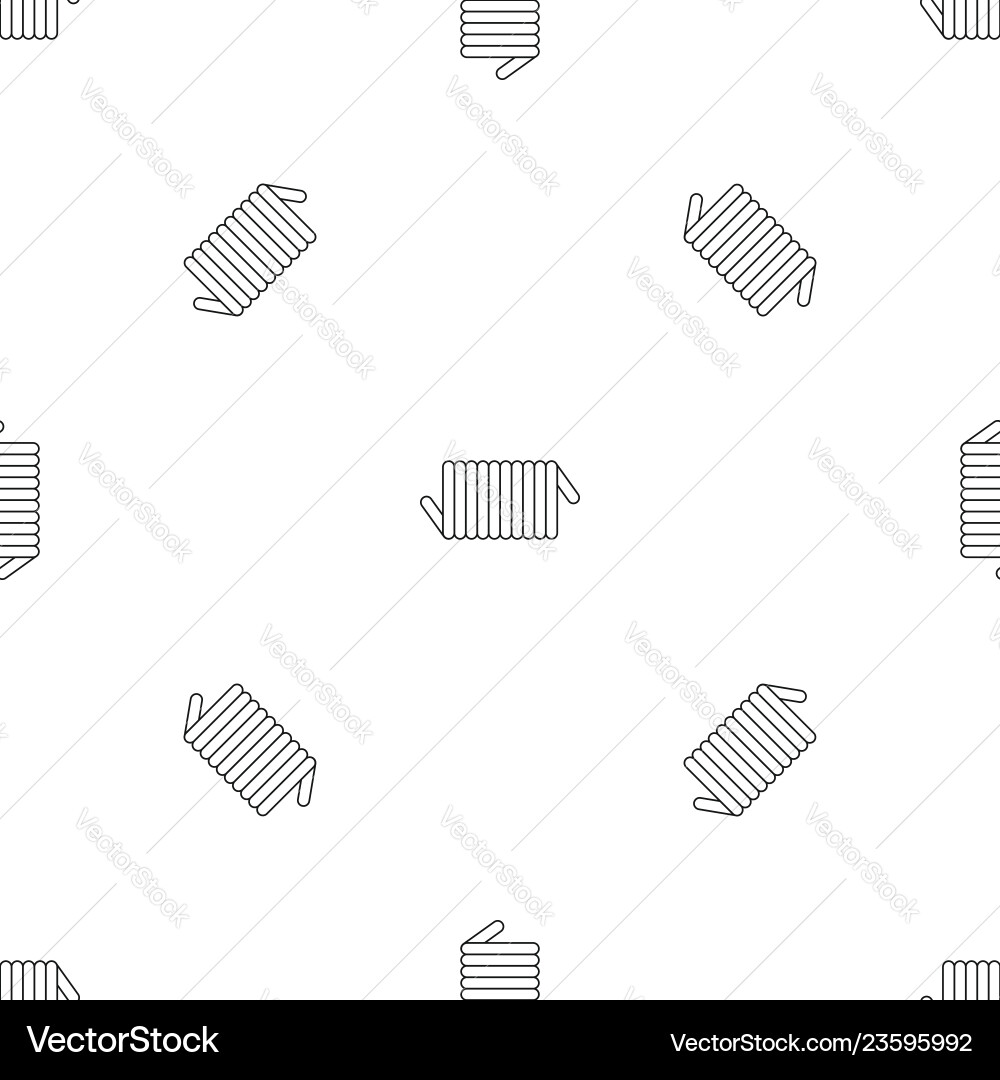 Cord spring coil pattern seamless Cord spring coil pattern seamless vector image