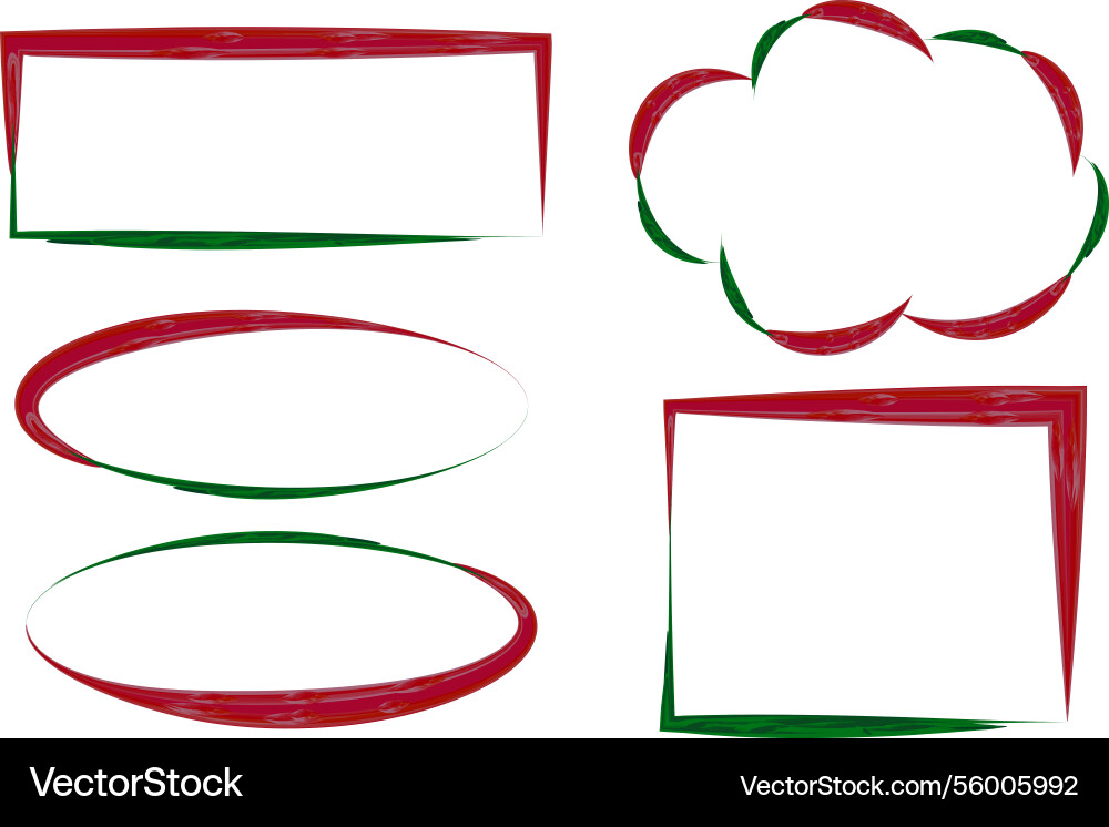 Dark red green colorful different pattern frames Dark red green colorful different pattern frames Vector Image