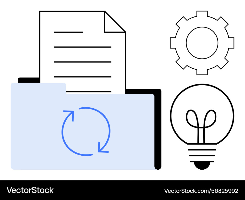 Document Management & Workflow Vector Image