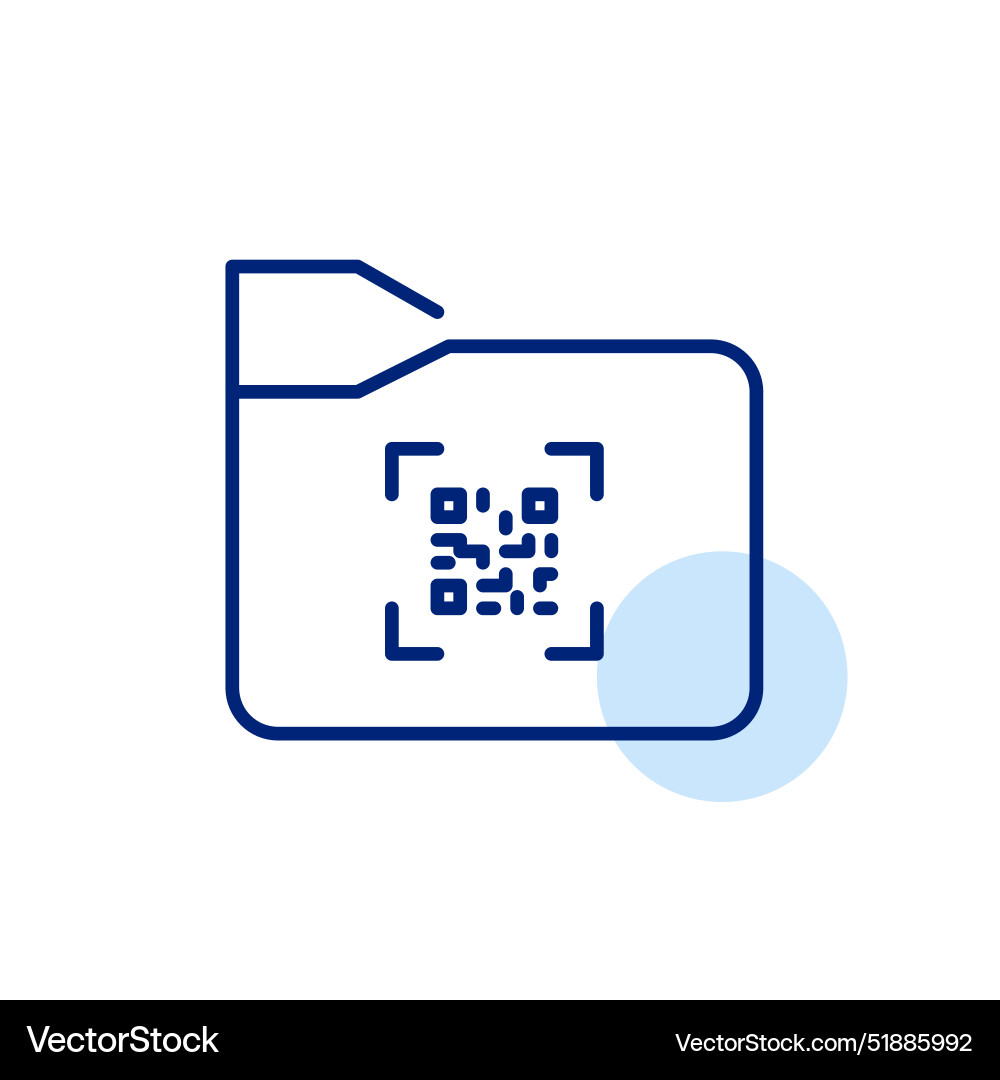 File folder and qr code fast digital document File folder and qr code fast digital document Vector Image